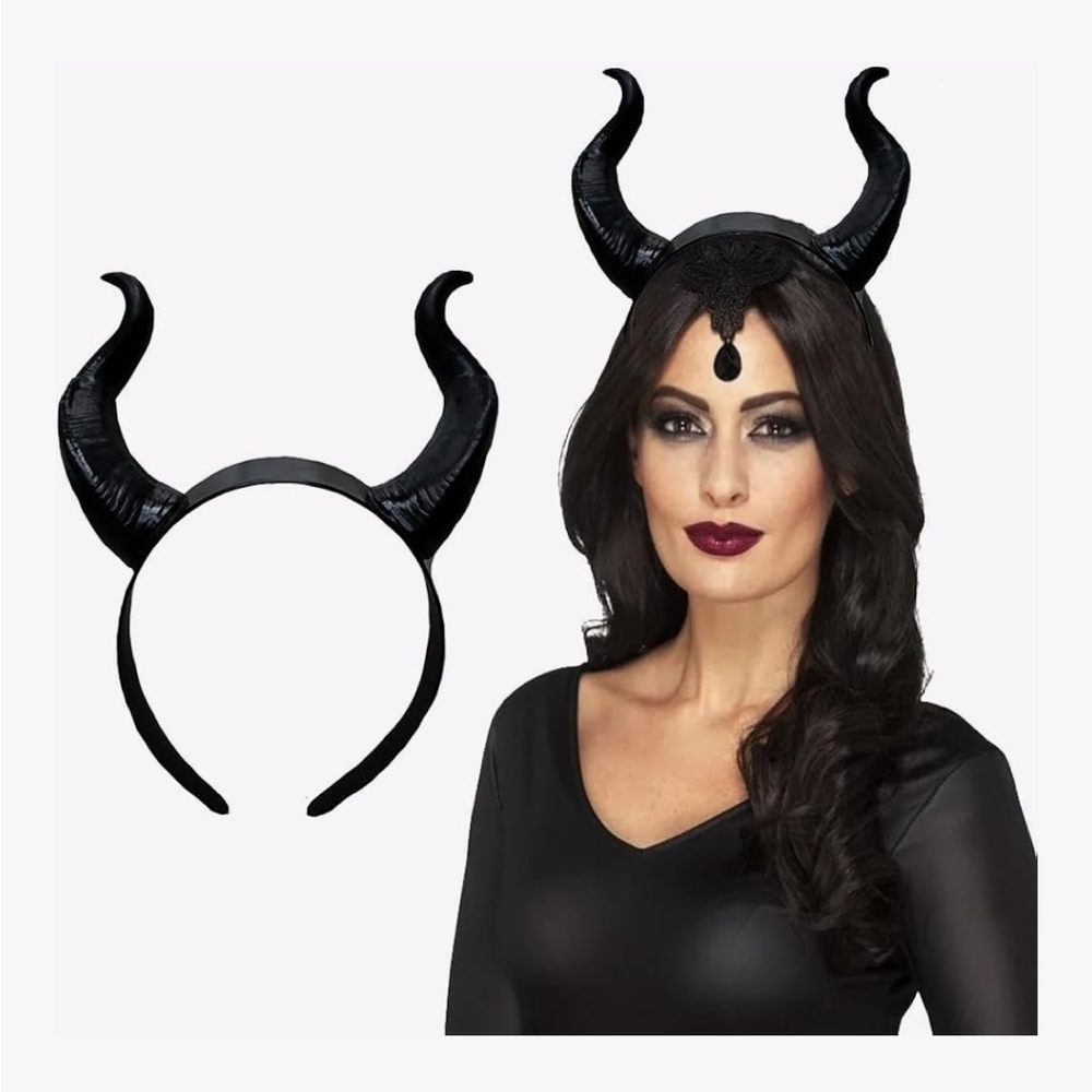 New Devil Horns Headband Cosplay Gothic Halloween Costume